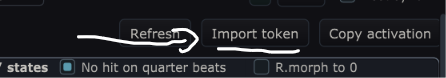 Import token button in the plugin